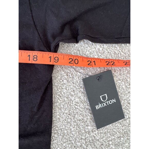 Brixton Mens Standard Fit Black T-Shirt Size M 100% Cotton Graphic Logo Front & - Picture 6 of 7